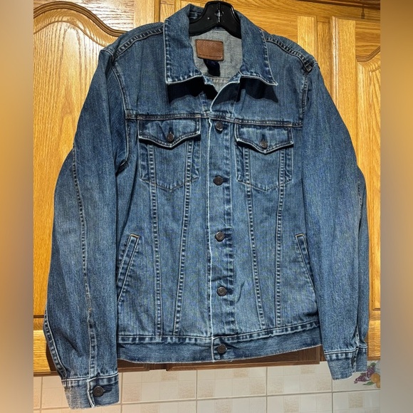 Vintage Y2K 2003 The Gap Denim Medium Wash Jean Jacket Men's Large EUC - Picture 2 of 8